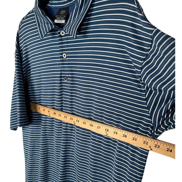 Nike Tour Men's L Dri-FIT Striped Golf Polo Short Sleeve Shirt Tiger Woods Blue - Picture 5 of 7